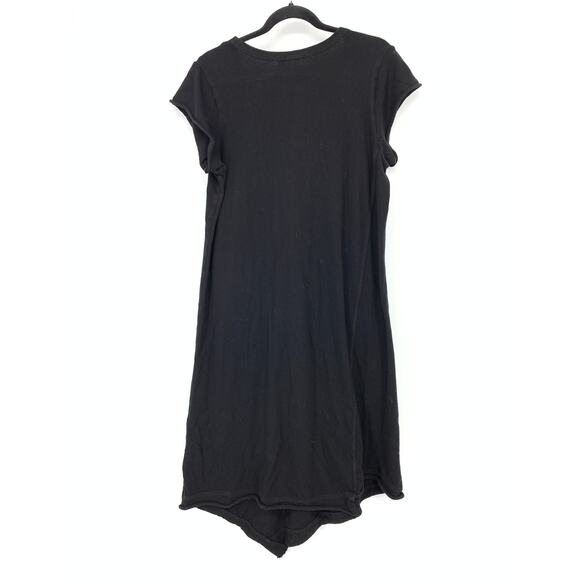 Wilt Raw Soft Slanted Tee Dress Womens Size Large Short Sleeve Black 100% Cotton - Picture 2 of 6